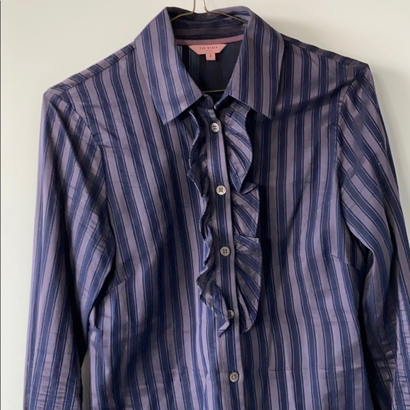 Ted Baker Candy stripe blouse - size 2 - Picture 3 of 4